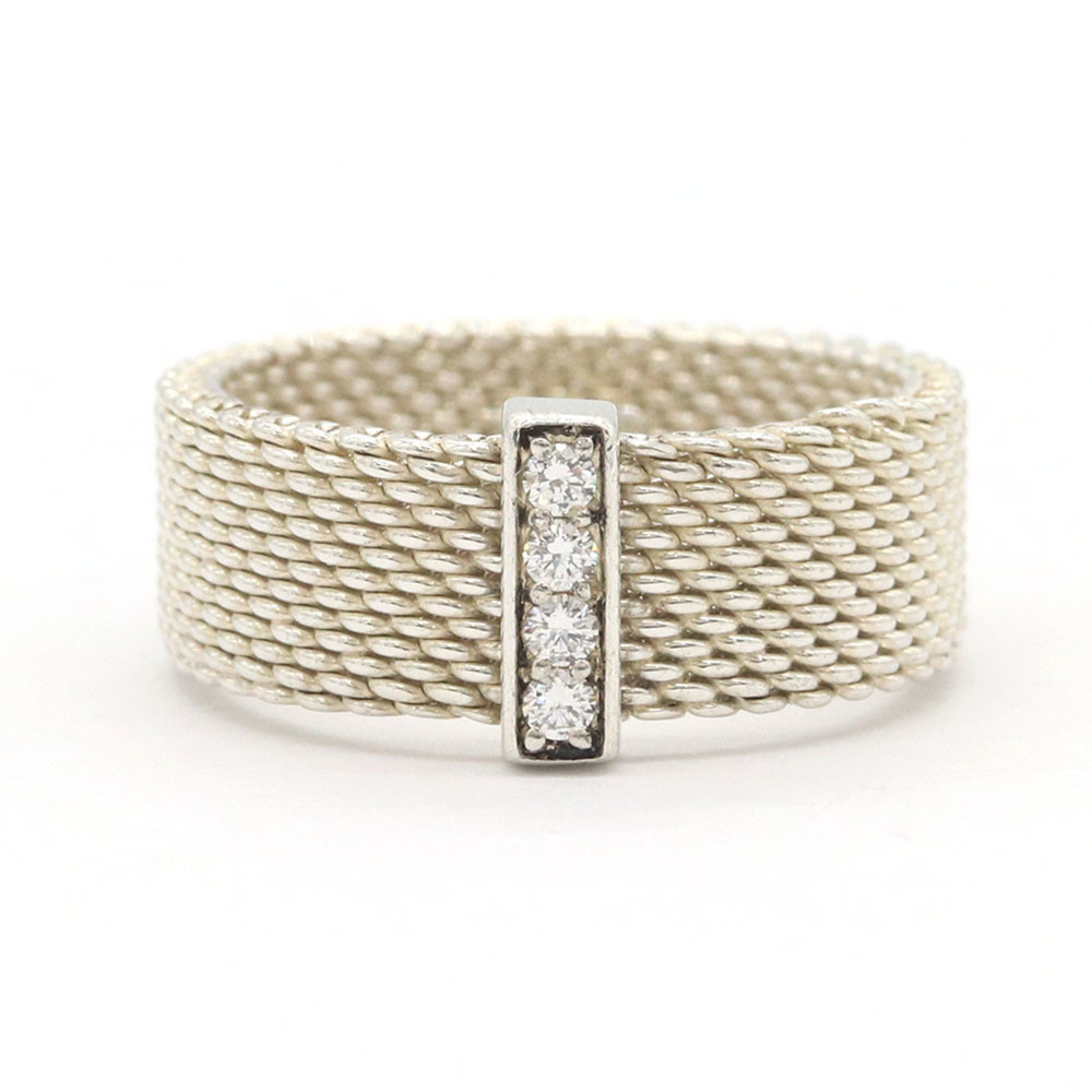 TIFFANY & CO. Silver Diamond Ring